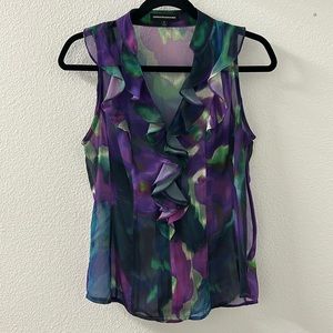 Women’s Express Sz Small Sheer Watercolor Blouse